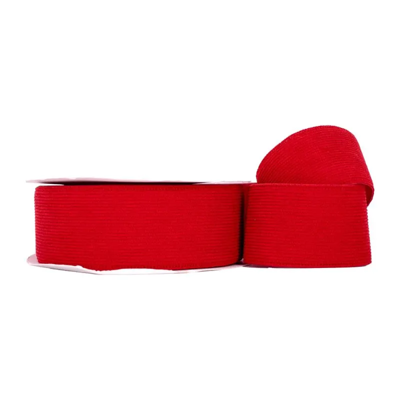 Fita De Veludo Ondulada 40Mm Em Poliester Com 01 Metro 201 - Vermelho