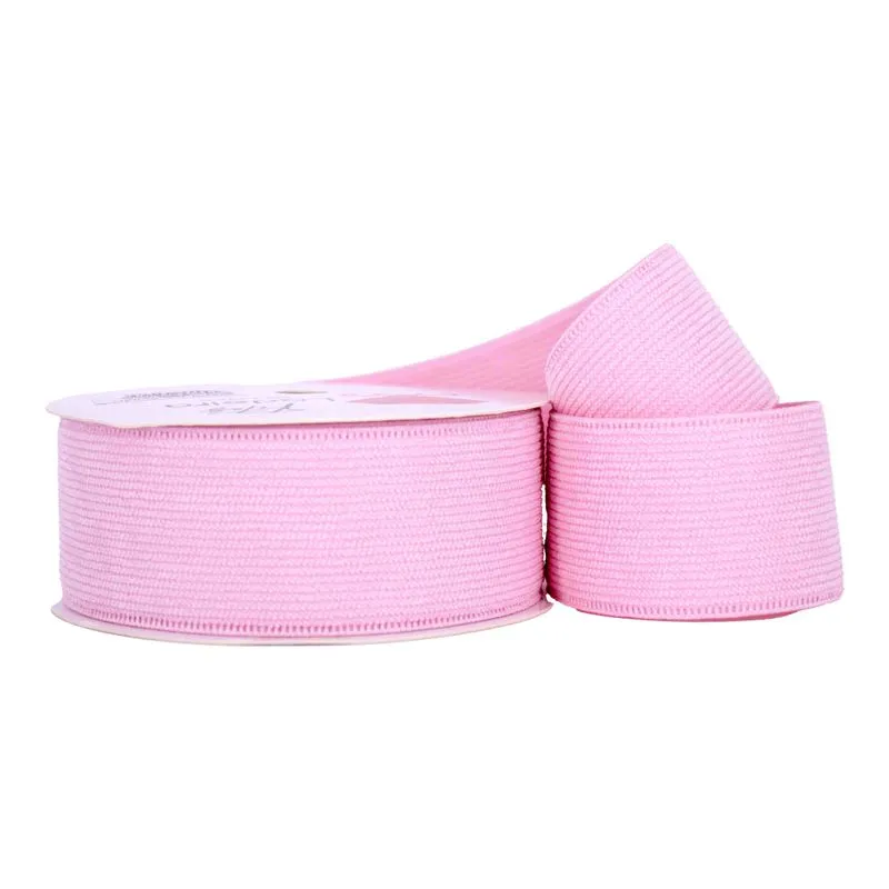 Fita De Veludo Ondulada 40Mm Em Poliester Com 01 Metro 217 - Rosa Bebe