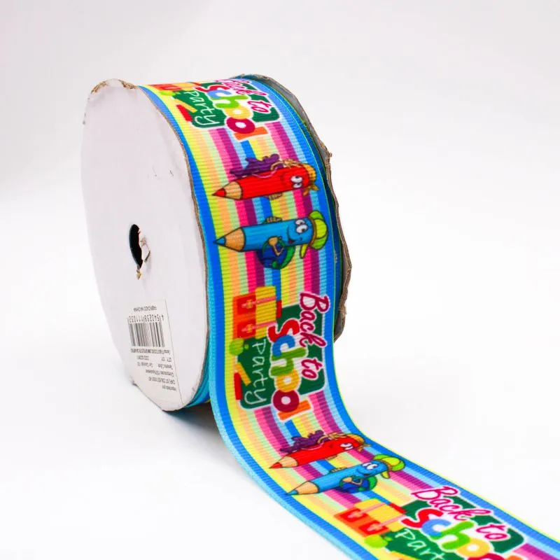 Fita Back To School Party 38Mm Em Poliester Com 01 Metro 103 - Colorido