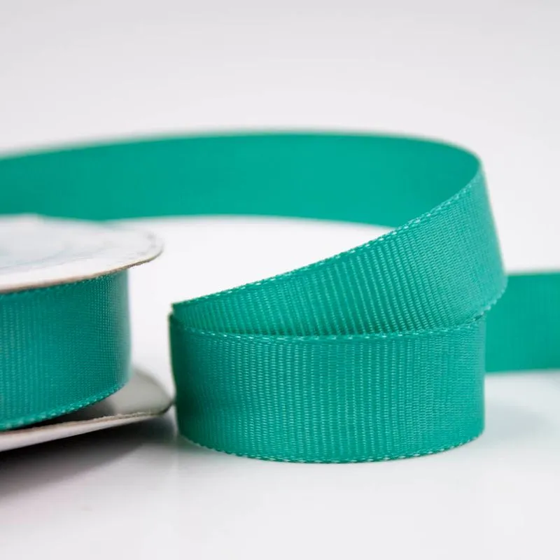 FITA DE GORGURAO LISA 15MM EM POLIESTER COM 01 METROS Verde Turquesa