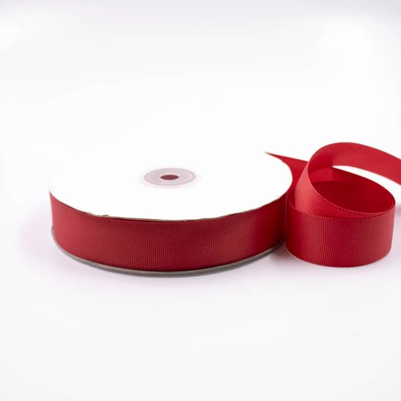 FITA DE GORGURAO LISA 25MM EM POLIESTER COM 01 METRO 201 - Vermelho