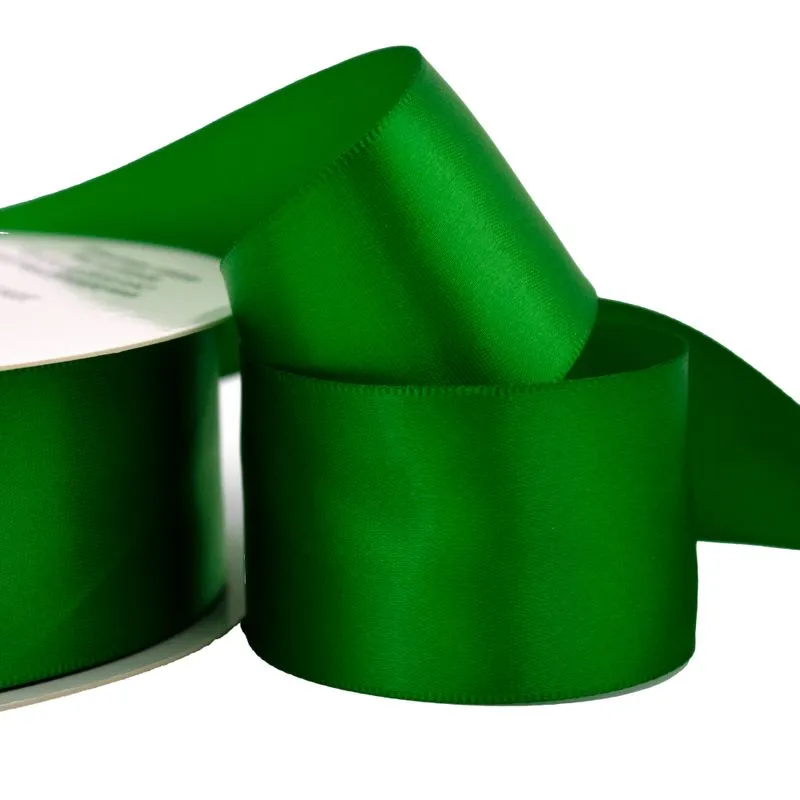FITA DE CETIM LISA LADEIRA PREMIUM 38MM COM 01 METRO 580Y - Verde Esmeralda