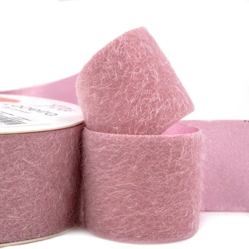 Fita De Pelinhos 38Mm Em Poliester Com 01 Metro D5-253 217 - Rosa Bebe