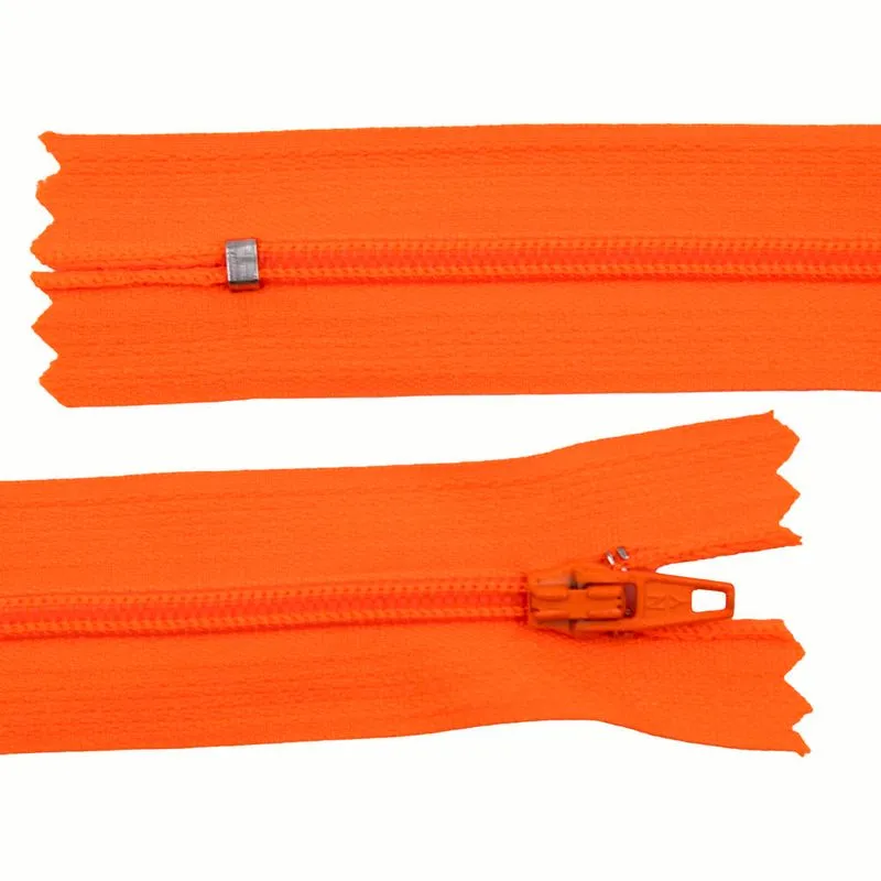 Zíper Comum 50Cm Em Nylon Com 01 Unidades 035M - Laranja Neon
