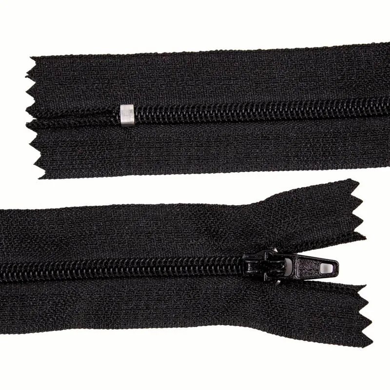 Zíper Comum 50Cm Em Nylon Com 01 Unidades 225 - Preto Z25