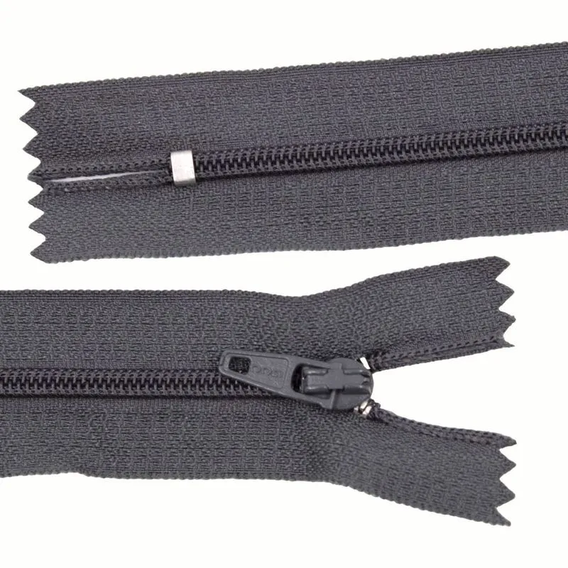 Zíper Comum 50Cm Em Nylon Com 01 Unidades Chumbo