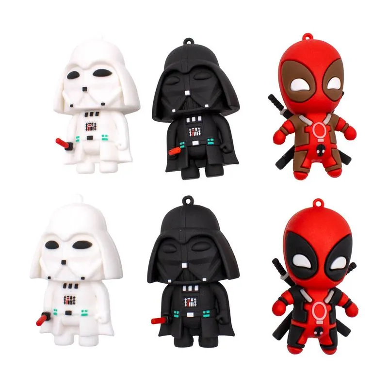 Pingente Star Wars E Deadpool 70Mm Emborrachado Com 04 Peças 103 - Colorido