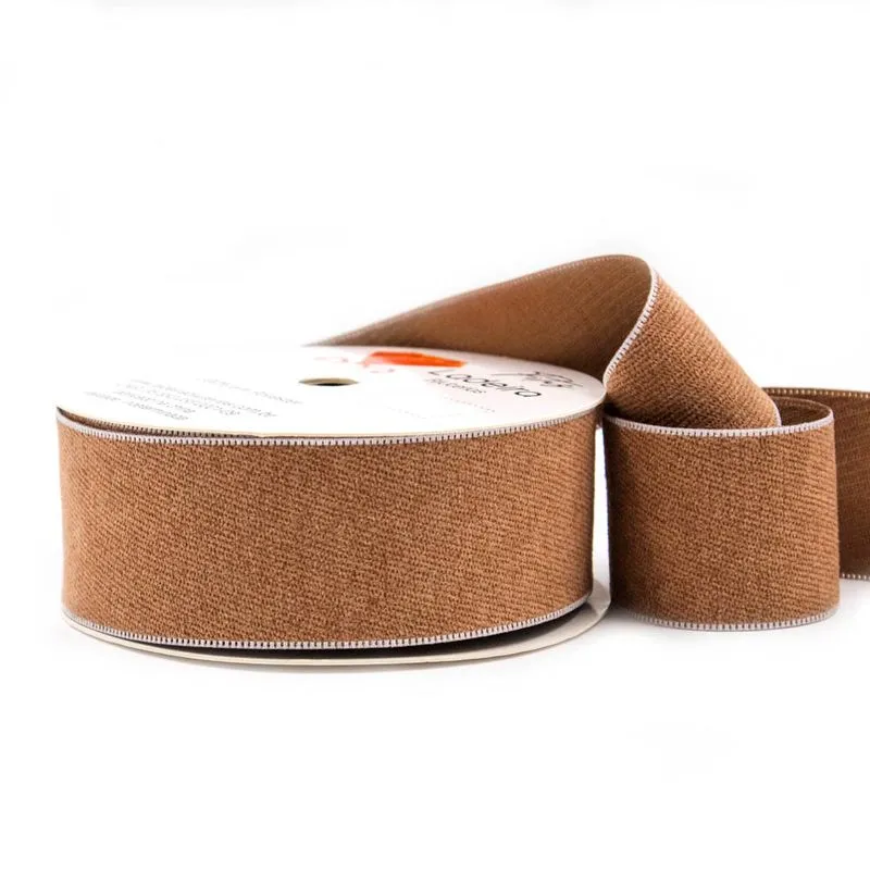 Fita Aveludada Em Poliester 38Mm Com 01 Metro D5-024 509 - Marrom
