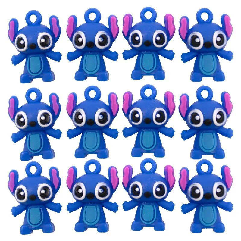 PINGENTE STITCH 25MM EMBORRACHADO COM 10 PEÇAS 042 - Azul 42