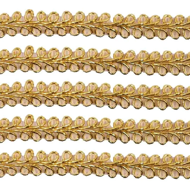 Passamanaria Trançado 9Mm Em Poliester Com 01 Metro 073 - Dourado