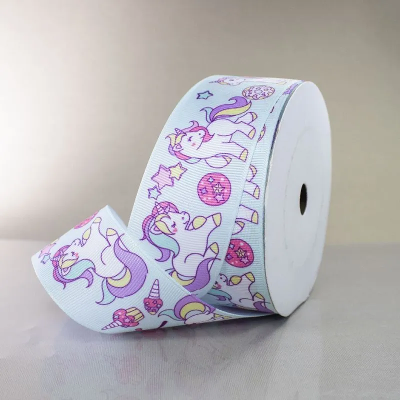 Fita De Gorgurao Unicornio 40Mm Em Poliester Com 01 Metro Unica