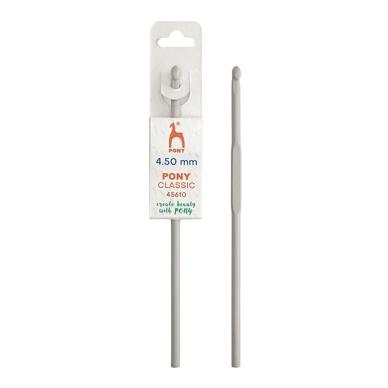 Pony Crochet Hook Classic - Grey 15cm x 4.5mm Grey / OS