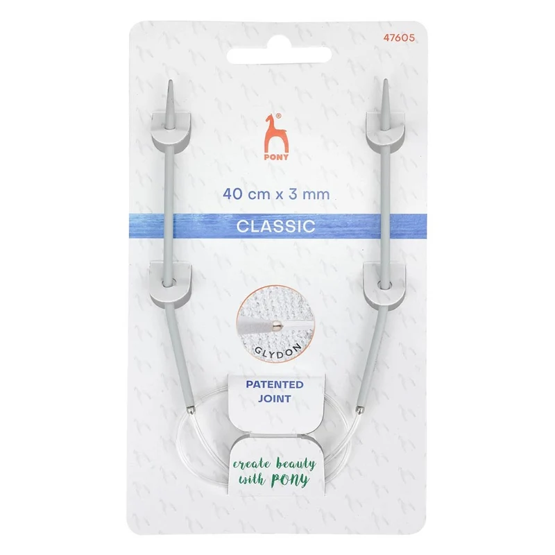 Pony Aluminium Circular Needles 40cm X 3mm OS