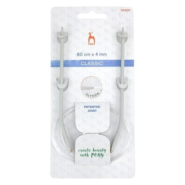 Pony Circular Needles 80cm x 4mm Aluminium Grey / OS