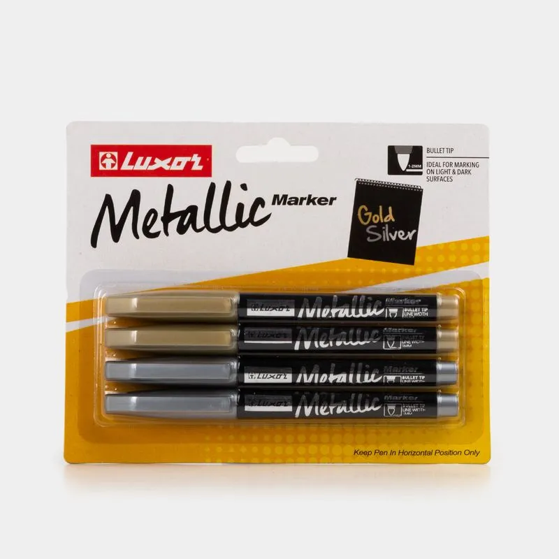 Marcador Metallic Luxor x 4 unidades