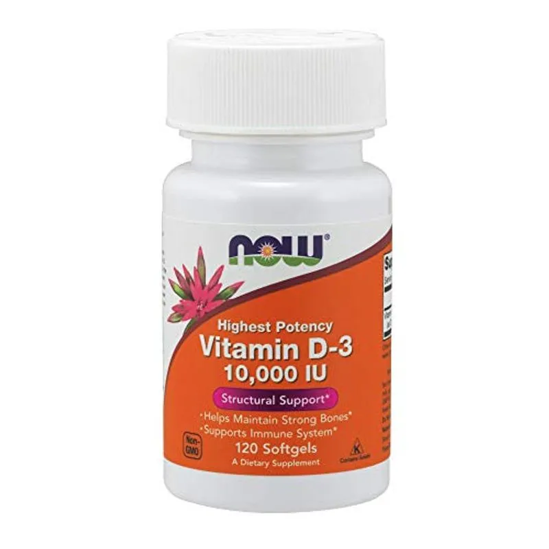 Agora Suplementos, Vitamina D-3 10.000 Ui, Maior Potência, Suporte Estrutural*, 120 Softgels