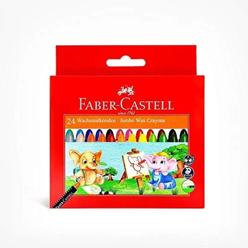 Lápis de cera Faber Castell Jumbo - 24 tons