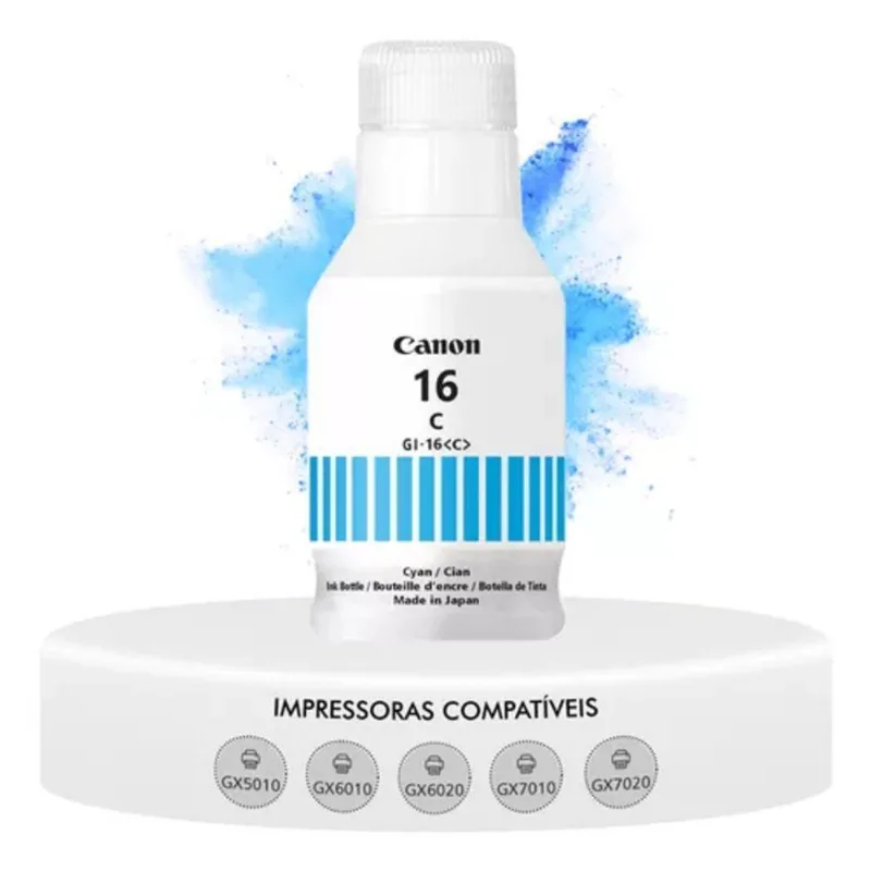 Tinta Canon Gi-16c Gi16c Ciano | Mega Tank Gx6010 Gx7010 Gx5010 | Original 132ml