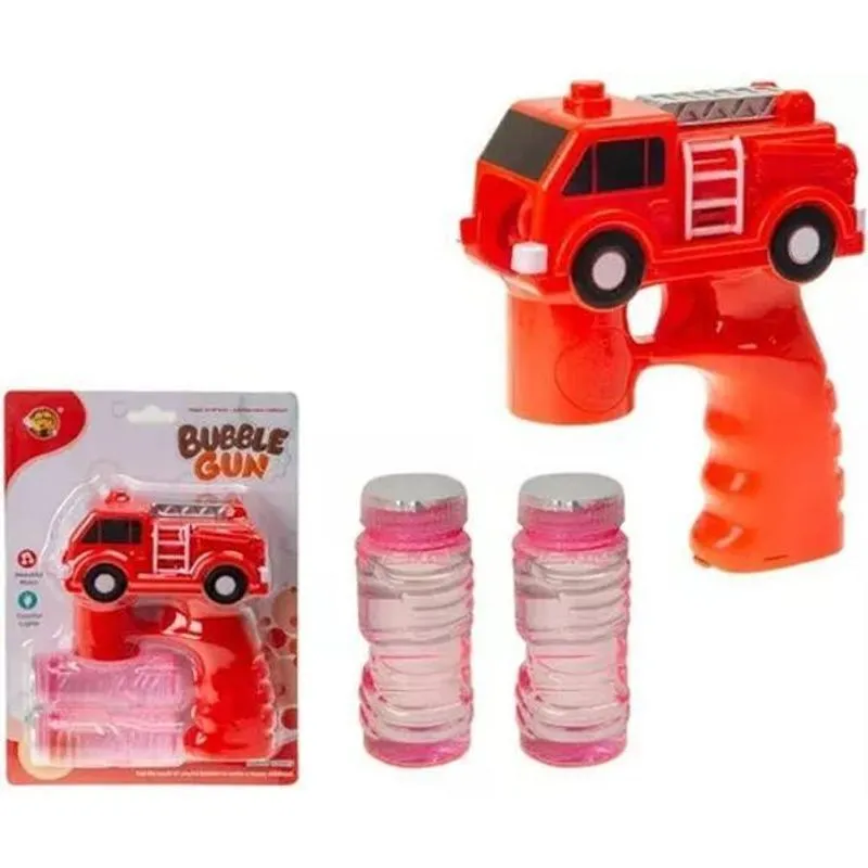 Lança Bolhas De Sabão Bombeiro Pilha Cor Vermelho