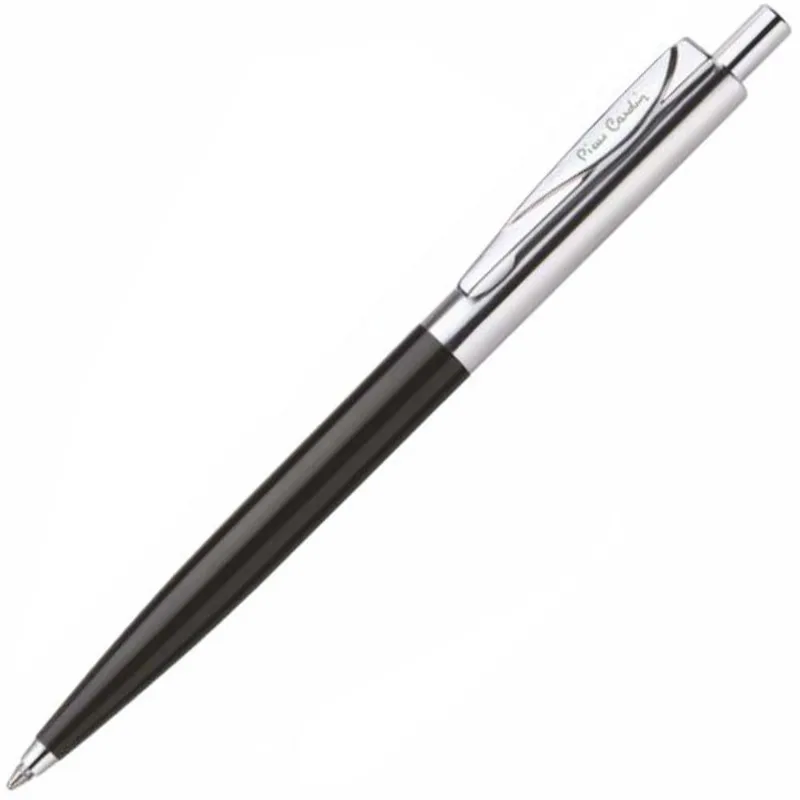 Caneta Esferográfica Pierre Cardin Glam Prata/preta