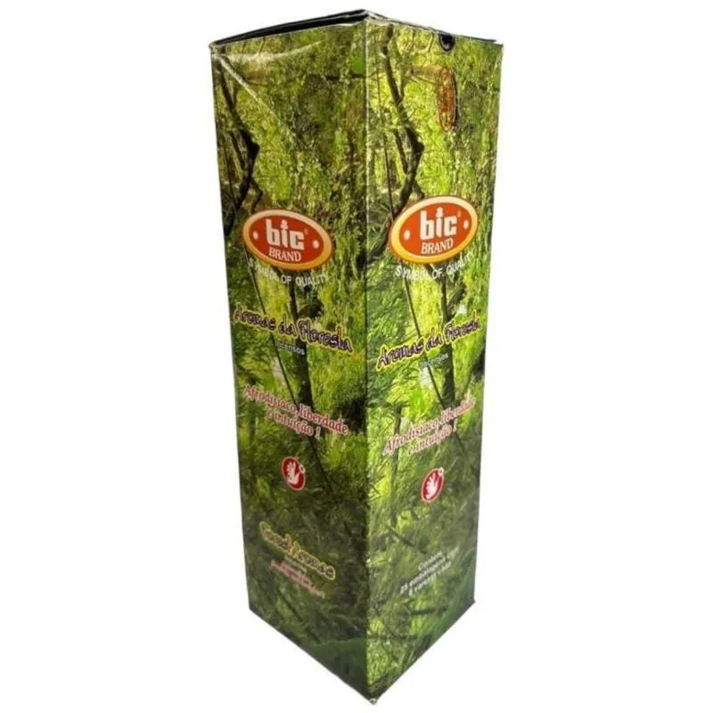 Incenso Indiano Bic Aromas Da Floresta 25 Caixas 8 Varetas