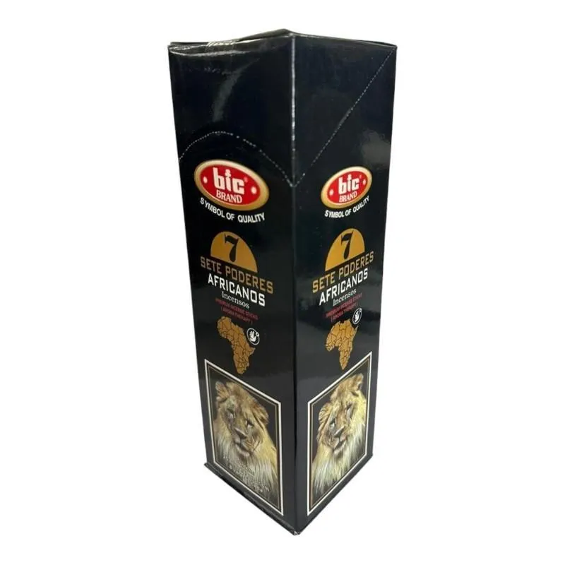 Incenso Indiano Bic Sete Poderes Africanos 25 Caixas 8