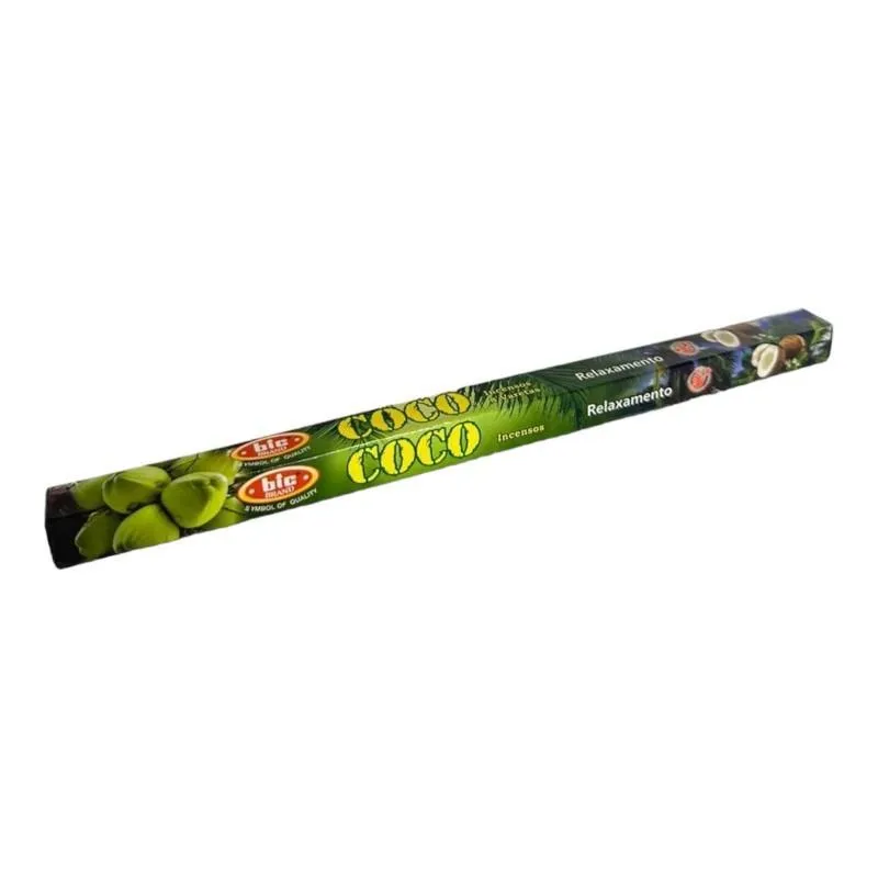 Incenso Indiano Bic Coco Caixa Com 8 Varetas