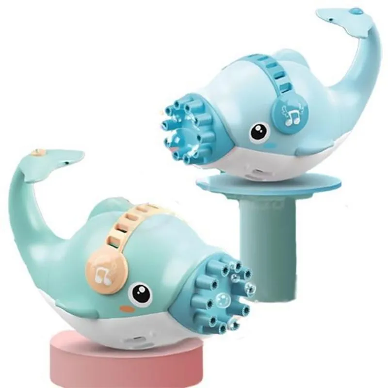 Golfinho Bolhudo Lança Bolhas Sabão Criança Infantil Azul 2 com 10 Saídas e Recipiente Azul Smart Bracelet Brinquedo de Bolhas Golfinho Bolhudo Lança Bolhas Sabão Infantil 10 Saídas Azul Smart Bracelet