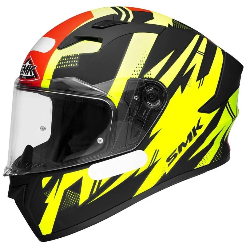 Capacete Smk Stellar Trek - Preto/amarelo Flúor Fosco
