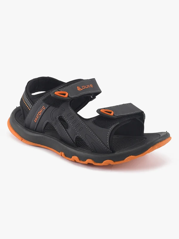 Duke Men Floaters (FWF3032) D.Grey/Orange / UK10 / Colourblocked