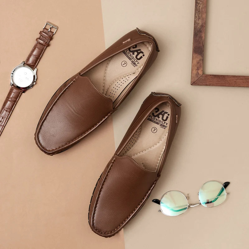 Duke Men Loafers (FWOL685) UK 6 / Tan / Solid