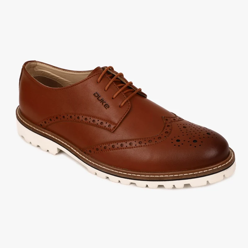 Duke Men Brogues (FWOL708) UK 11 / Tan / Solid Contrast