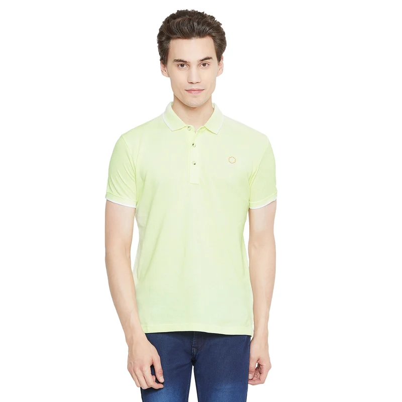 Duke Urban Men Half Sleeve T.Shirt (LQ6262) Lime Light / S / Striped