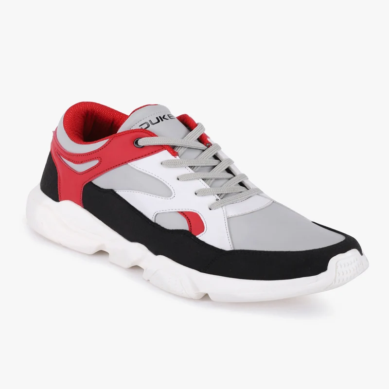 Duke Men Sports Shoes (FWOL1294) Black/Red / UK10 / Colourblocked