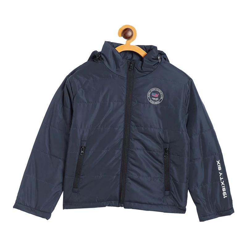 Duke Urban Boys Full Sleeve Quilted Jacket (SDZ1184) 34 / Navy / Solid