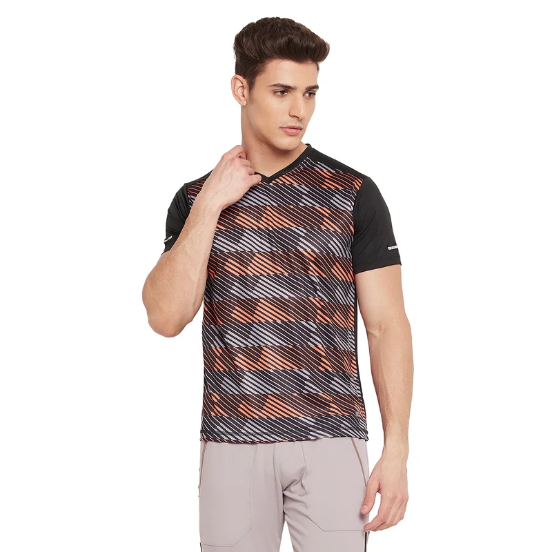 Duke Urban Men Half Sleeve T-Shirt (LQ2151) Black / L / Printed