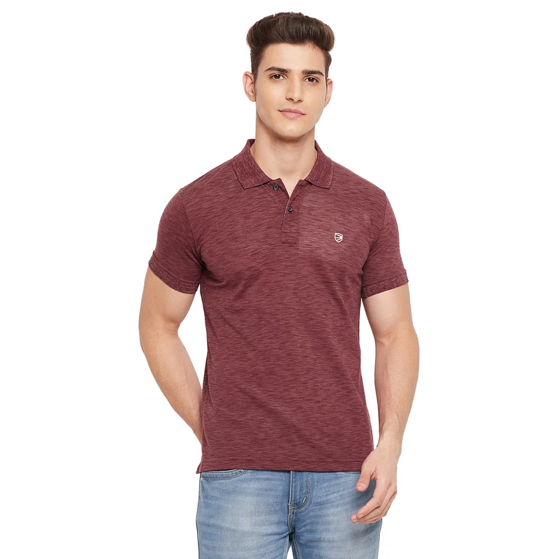 Duke Urban Men Half Sleeve T.Shirt (LQ4613) Wine / M / Solid
