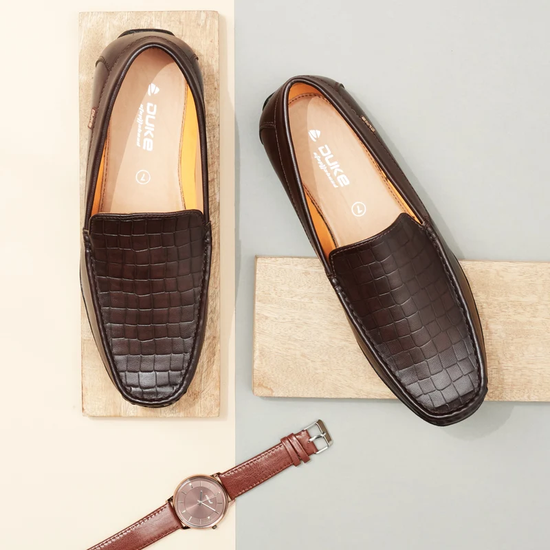 Duke Men Loafers (FWOL540) Brown / UK 11 / Solid Contrast