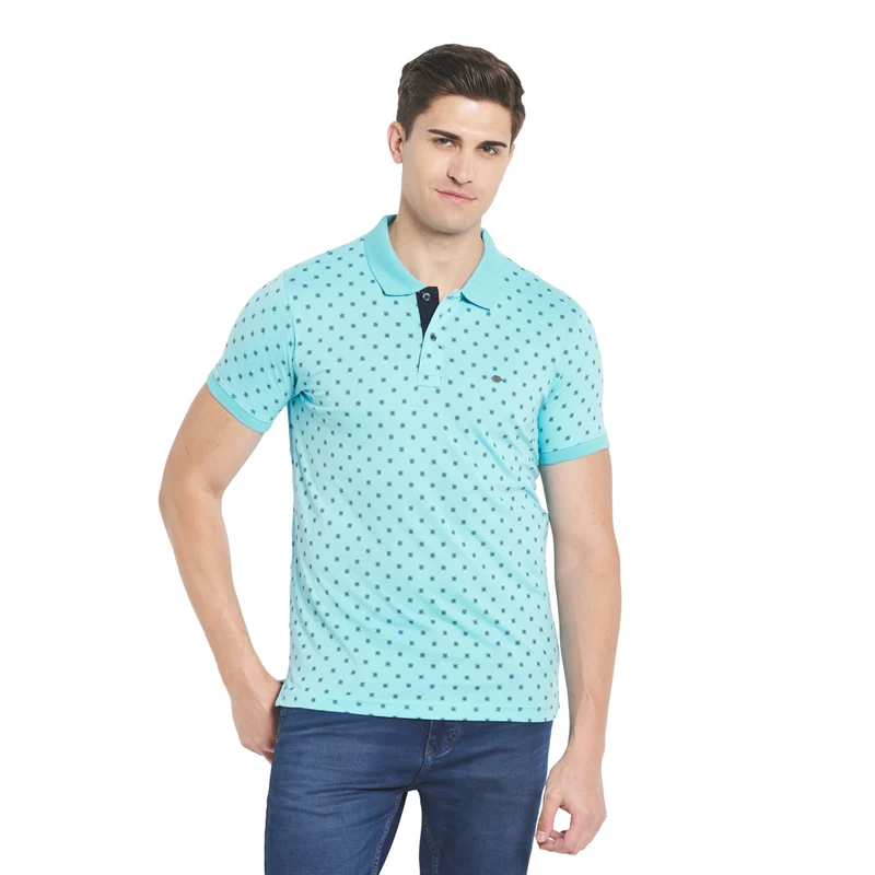 Duke Stardust Men Half Sleeve Cotton T-Shirt (MTLF315) S / Purist Blue / Printed