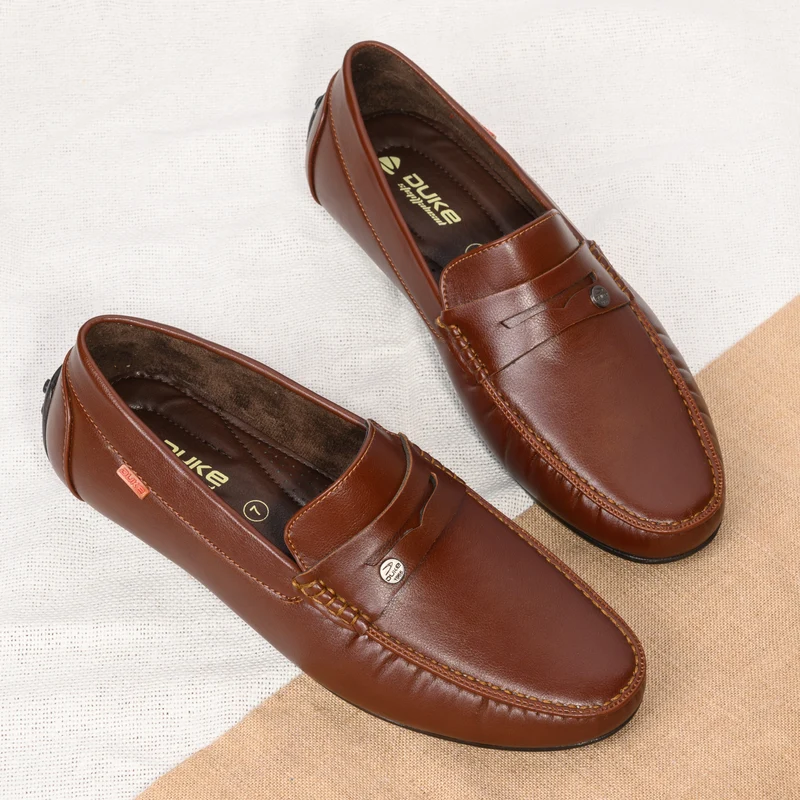 Duke Men Loafers (FWOL730) UK 8 / Tan / Solid