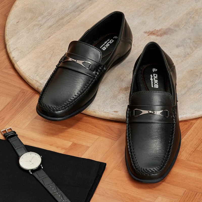 Duke Men Loafers (FWOL769) UK 10 / Black / TWO - TONE