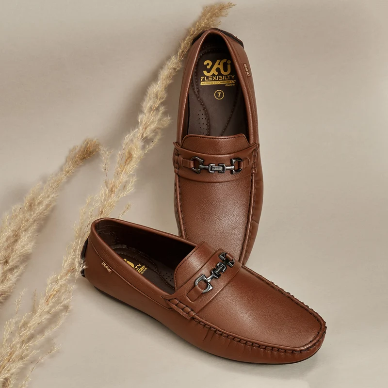 Duke Men Loafers (FWOL741) UK 9 / D.Brown / Solid Contrast