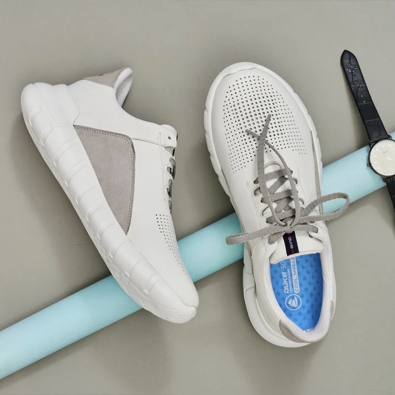 Duke Men Sneakers (FWOL784) UK 10 / White / Solid Contrast