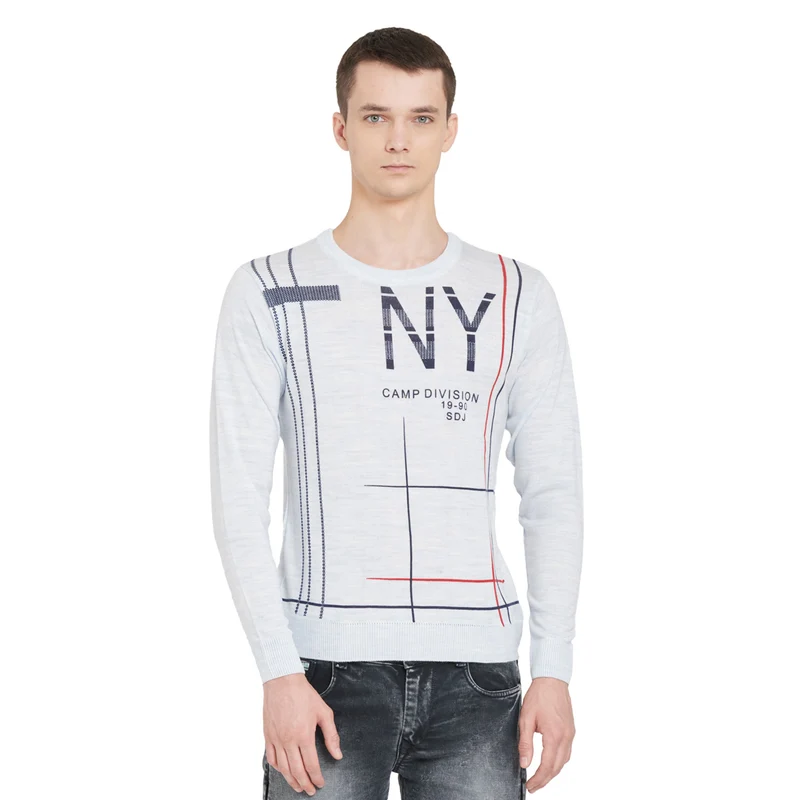 Duke Urban Men Long Sleeve Sweater (SDS8060) XL / Skyway Mix / Printed