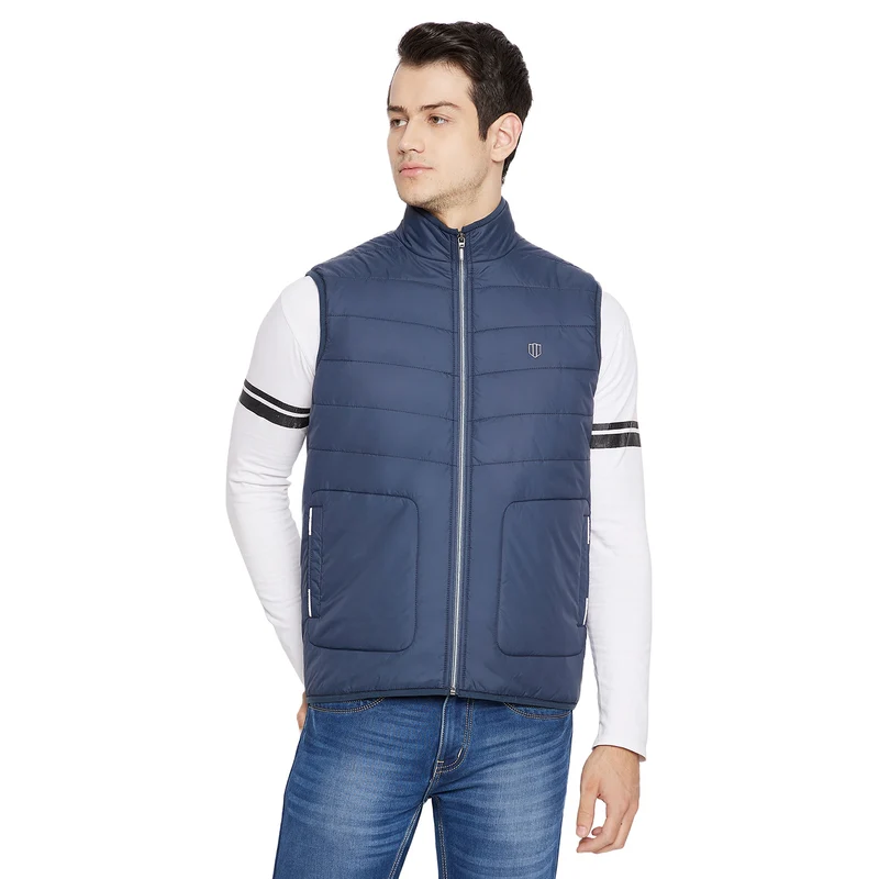 Duke Urban Men Sleeveless Jacket (SDZ915) M / Navy / Solid