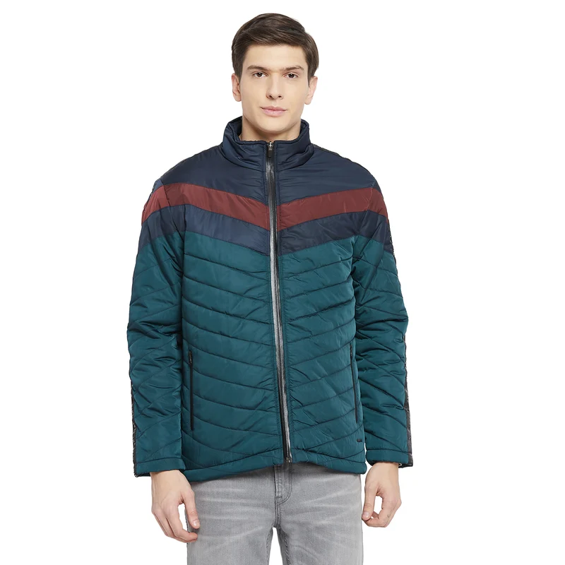 Duke Urban Men Full Sleeve Jacket (SDZ854) Teal / XXL / Colorblock
