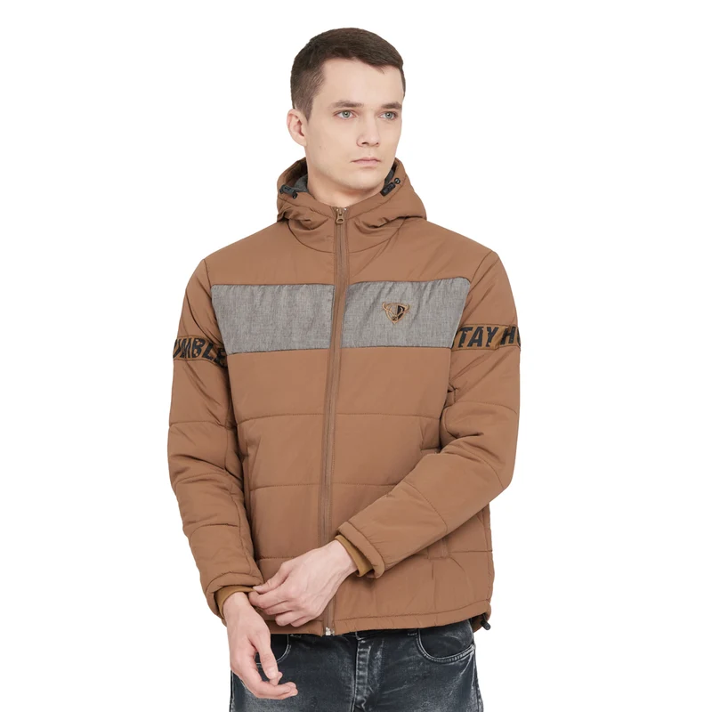 Duke Urban Men Full Sleeve Jacket (SDZ895) M / Khaki / Colorblock