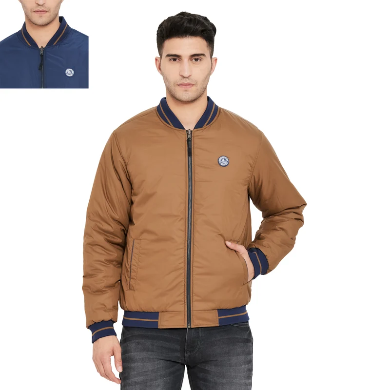 Duke Urban Men Full Sleeve Reversible Jacket (SDZ901) 2XL / Air Force / Solid