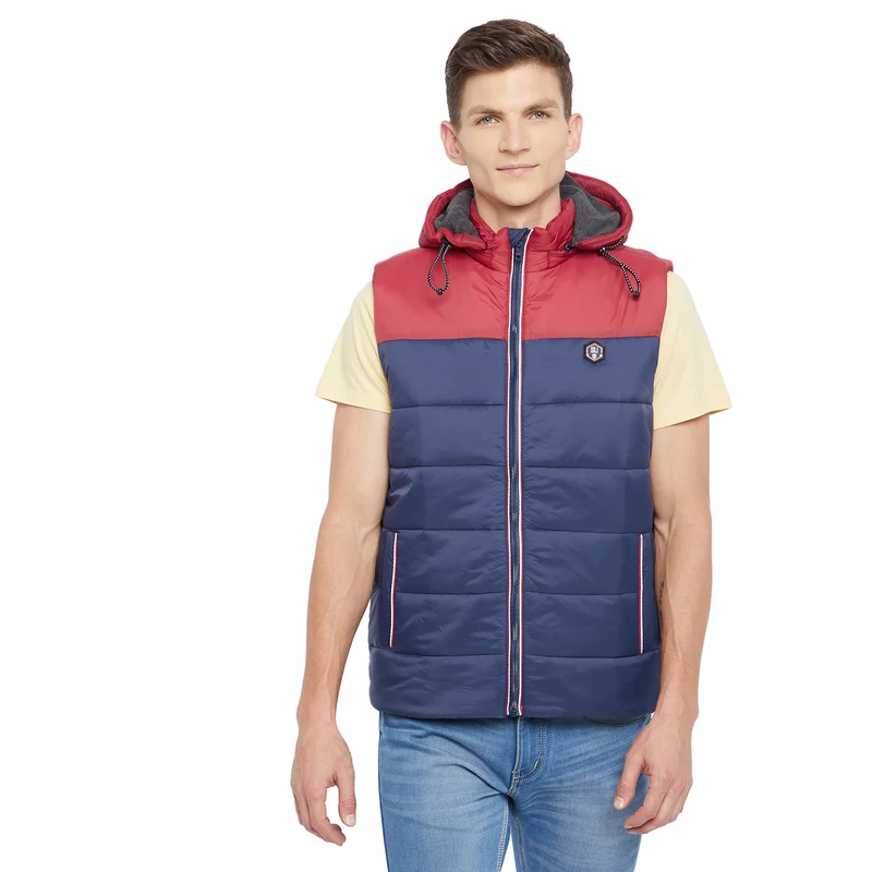 Duke Urban Men Sleeveless Jacket (SDZ916) Denim / XL / Color Block