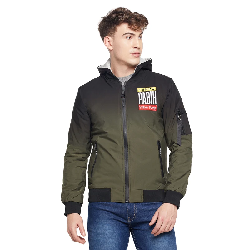 Duke Urban Men Full Sleeve Reversible Hooded Jacket (SDZ946) Wine / XXL / Ombre